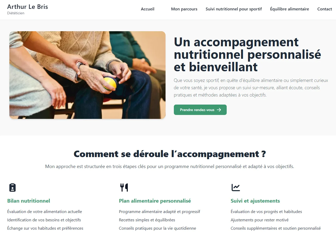 Exemple de site professionnel